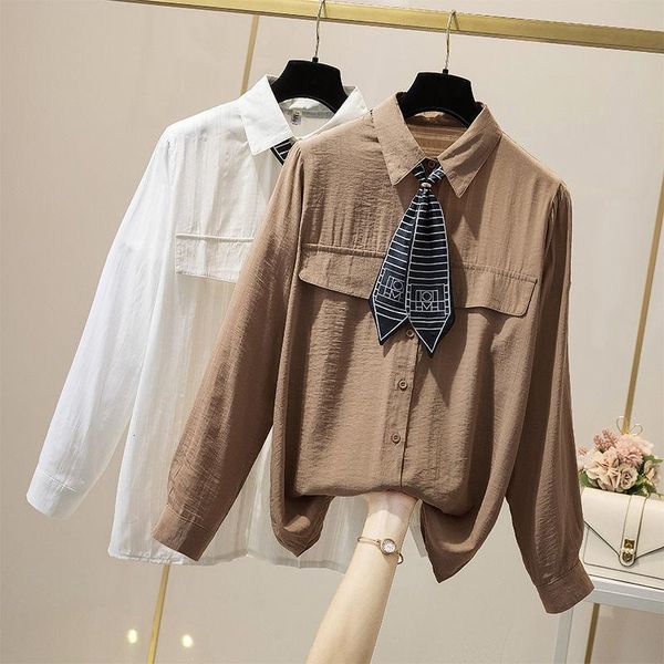 plus size t-shirt nkandby shirts autumn 2021 large female blouses bow tie roll-up long sleeve chiffon korean style loose, Black
plus size t-shirt nkandby shirts autumn 2021 large female blouses bow tie roll-up long sleeve chiffon korean style loose, Black