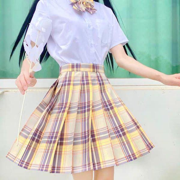 japanese jk uniform skirt students high waist plaid pleated fold mountain blow pure school skirts, Black
japanese jk uniform skirt students high waist plaid pleated fold mountain blow pure school skirts, Black