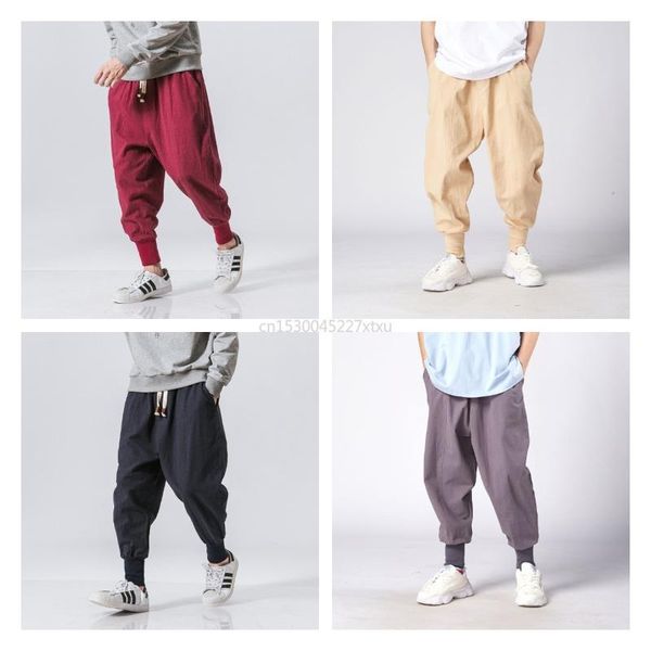 men's pants cotton harem men solid elastic waist streetwear joggers baggy drop-crotch casual trousers harajuku style dropship, Black
men's pants cotton harem men solid elastic waist streetwear joggers baggy drop-crotch casual trousers harajuku style dropship, Black