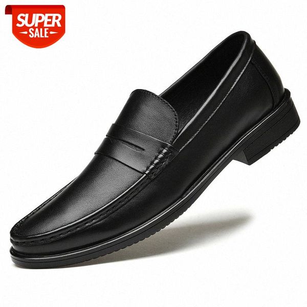 men's british leather shoes cover foot fashionable trendy first layer cowhide one-step business small #hl59, Black
men's british leather shoes cover foot fashionable trendy first layer cowhide one-step business small #hl59, Black