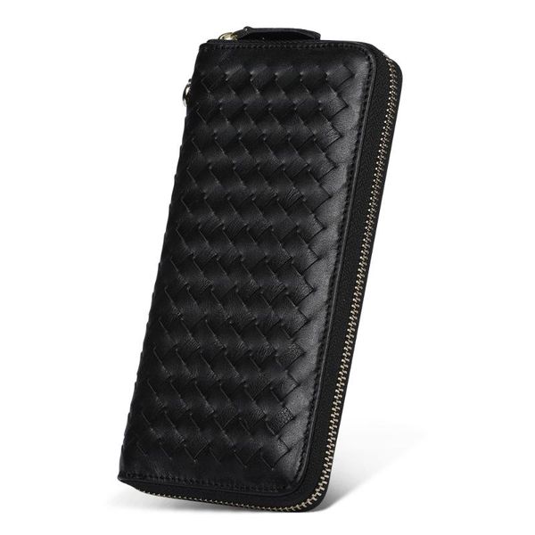 wallets cow leather woven long wallet zipper purse male phone case day clutch men fashion soft cards holder coin, Red;black
wallets cow leather woven long wallet zipper purse male phone case day clutch men fashion soft cards holder coin, Red;black