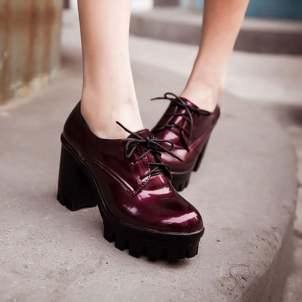 punk platform creepers shoes womens patent leather block high heel pumps lace up riding ankle boots plus size dress, Black
punk platform creepers shoes womens patent leather block high heel pumps lace up riding ankle boots plus size dress, Black