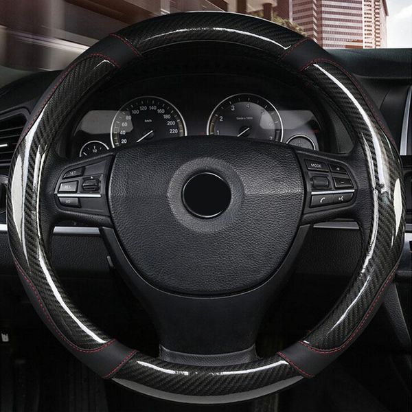 safety belts & accessories 38cm black steering wheel cover carbon fiber stitching universal tool parts car interior
safety belts & accessories 38cm black steering wheel cover carbon fiber stitching universal tool parts car interior