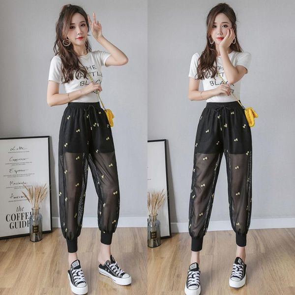 women's pants & capris mesh anti-mosquito summer wide leg thin loose casual ice silk harem cropped sunscreen, Black;white
women's pants & capris mesh anti-mosquito summer wide leg thin loose casual ice silk harem cropped sunscreen, Black;white