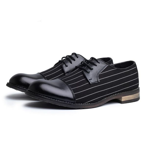 dress shoes fashion stripe simple design pu leather business mens casual lace-up flats eur size 38-44, Black
dress shoes fashion stripe simple design pu leather business mens casual lace-up flats eur size 38-44, Black