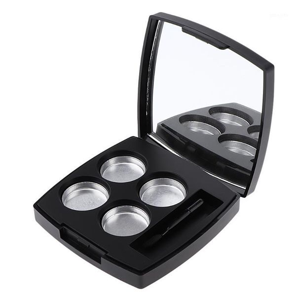 black empty makeup eyeshadow pressed powder container case 4 round aluminum pans palette with mirror and brush1
black empty makeup eyeshadow pressed powder container case 4 round aluminum pans palette with mirror and brush1