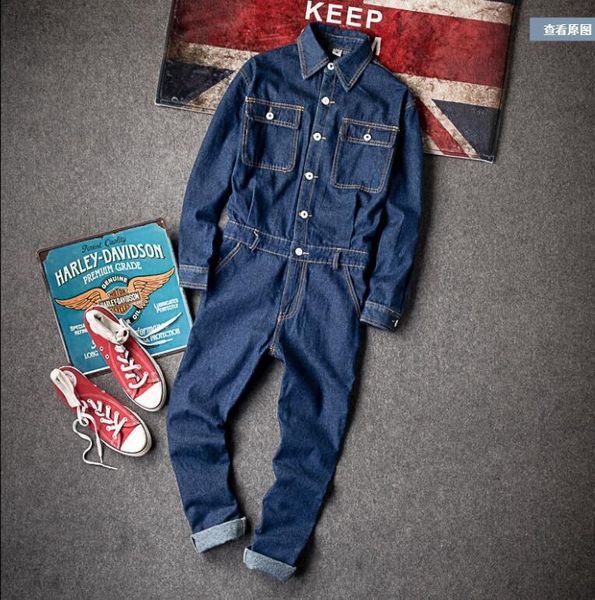 men's jeans tide retro british fashion trousers jumpsuit men's denim slim long sleeve piece tooling s u2nx, Blue
men's jeans tide retro british fashion trousers jumpsuit men's denim slim long sleeve piece tooling s u2nx, Blue
