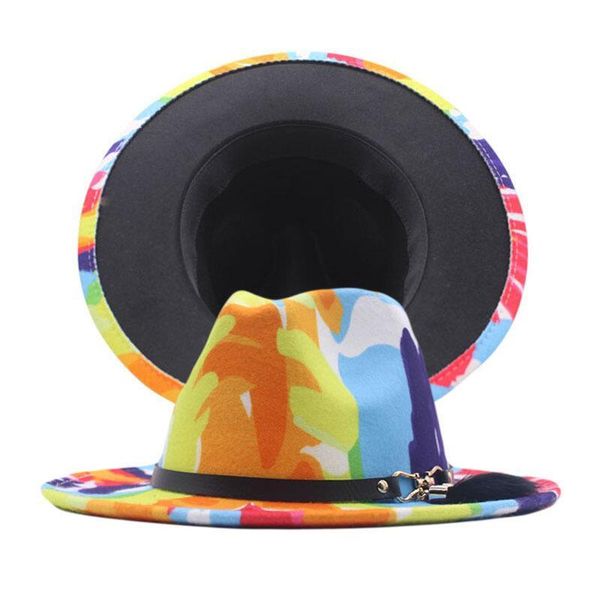 wide brim hats 2021 tie dye fedora hat women fashion flat panama with belt wool felt jazz for woman and men wholesale, Blue;gray
wide brim hats 2021 tie dye fedora hat women fashion flat panama with belt wool felt jazz for woman and men wholesale, Blue;gray