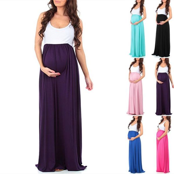 maternity dresses 2021 fashion sleeveless pregnancy women o-neck pography clothes for pregnant vestidos, White 
maternity dresses 2021 fashion sleeveless pregnancy women o-neck pography clothes for pregnant vestidos, White