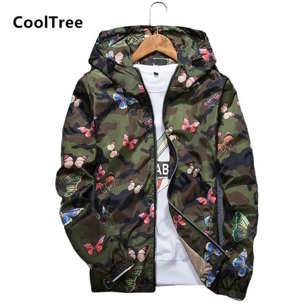 men's jackets cooltree men casual jacket spring autumn camouflage butterfly print hooded coats male slim fit zipper outerwear brand clo, Black;brown
men's jackets cooltree men casual jacket spring autumn camouflage butterfly print hooded coats male slim fit zipper outerwear brand clo, Black;brown