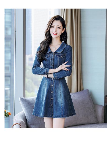 casual dresses autumn women fashion slim water wash single breasted long sleeve denim shirt dress, Black;gray
casual dresses autumn women fashion slim water wash single breasted long sleeve denim shirt dress, Black;gray