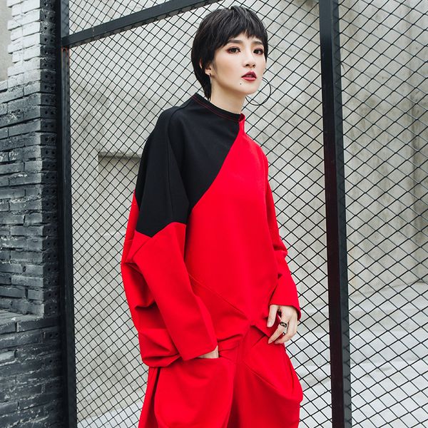 eam women big size black red irregular hem t-shirt new stand collar long sleeve fashion tide spring autumn 2021 1dd2681, White
eam women big size black red irregular hem t-shirt new stand collar long sleeve fashion tide spring autumn 2021 1dd2681, White