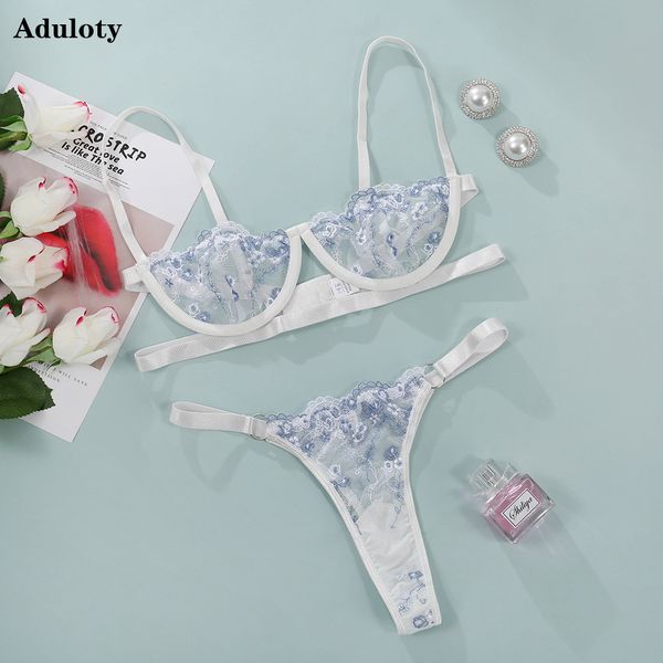 aduloty new lace flower embroidered underwear set underwire gather bra set mesh see-through thin thong lingerie set, Black;white
aduloty new lace flower embroidered underwear set underwire gather bra set mesh see-through thin thong lingerie set, Black;white
