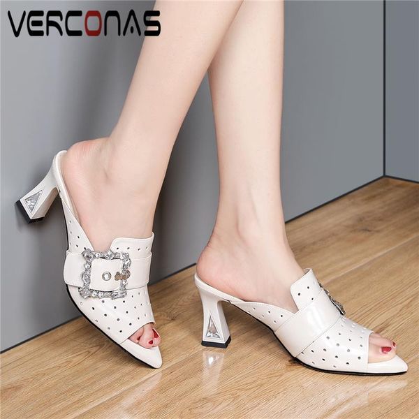 dress shoes verconas fashion casual slippers women sandals high heels rhinestone buckle genuine leather pumps peep toe summer woman, Black
dress shoes verconas fashion casual slippers women sandals high heels rhinestone buckle genuine leather pumps peep toe summer woman, Black