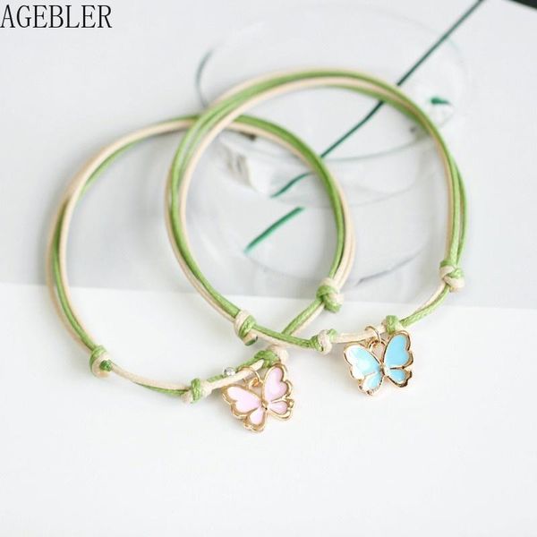 charm bracelets handmade green rope chain with butterfly pendant cute girls jewelry friendship bracelet gift pink blue, Golden;silver
charm bracelets handmade green rope chain with butterfly pendant cute girls jewelry friendship bracelet gift pink blue, Golden;silver