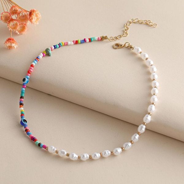 chokers bohemia seed beads choker necklace for women charm colorful handmade fashion imitation pearls femme jewelry gift, Golden;silver
chokers bohemia seed beads choker necklace for women charm colorful handmade fashion imitation pearls femme jewelry gift, Golden;silver