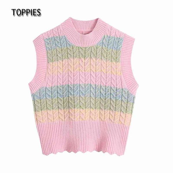 ies pink vest sweater woman sleeveless striped knitted female candy color rainbow waistcoat 210412, White;black
ies pink vest sweater woman sleeveless striped knitted female candy color rainbow waistcoat 210412, White;black