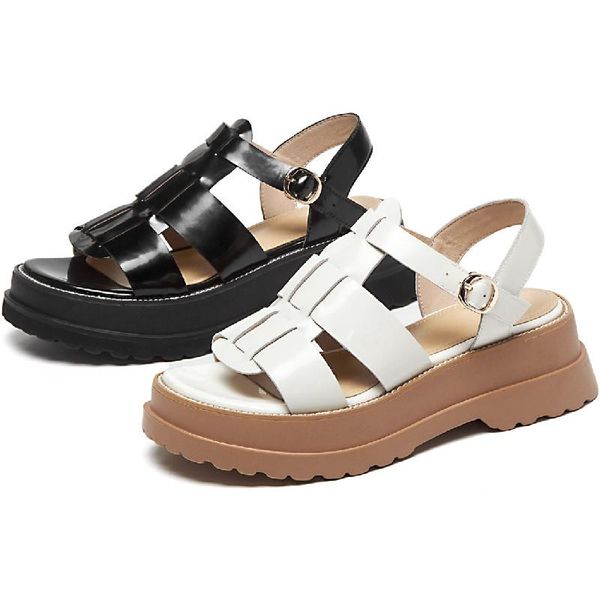 sandals woman gladiator hollow-out genuine leather rome shoes women slides platform retro ladies casual, Black
sandals woman gladiator hollow-out genuine leather rome shoes women slides platform retro ladies casual, Black