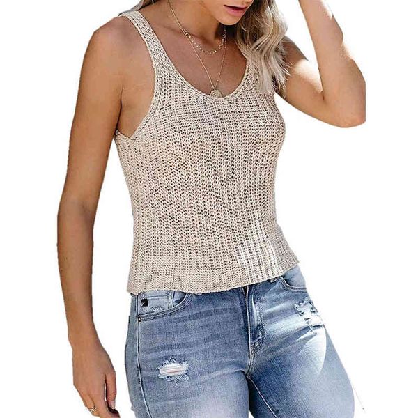 women knitted spaghetti strap vest summer v neck elastic sweater camisole slim solid color leisure wear tank 210416, White
women knitted spaghetti strap vest summer v neck elastic sweater camisole slim solid color leisure wear tank 210416, White