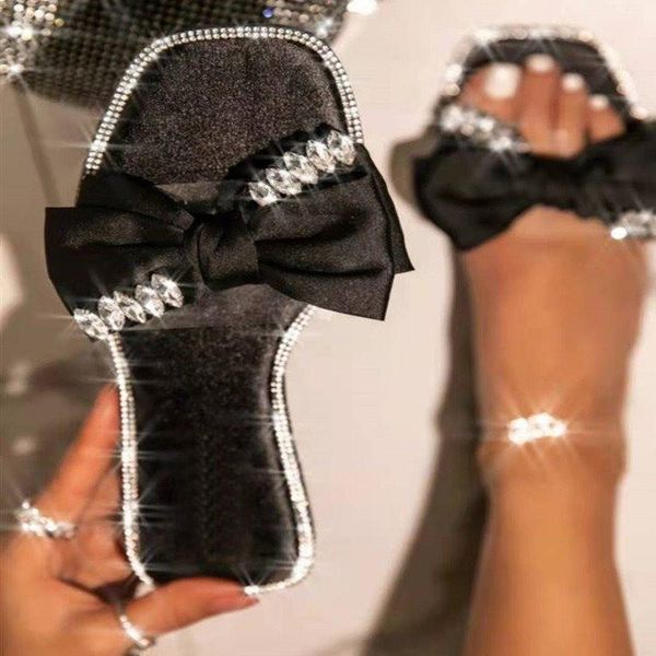 sandals 2021 woman summer flat bow rhinestone decoration solid flats female casual light slippers women fashion beach shoes, Black
sandals 2021 woman summer flat bow rhinestone decoration solid flats female casual light slippers women fashion beach shoes, Black
