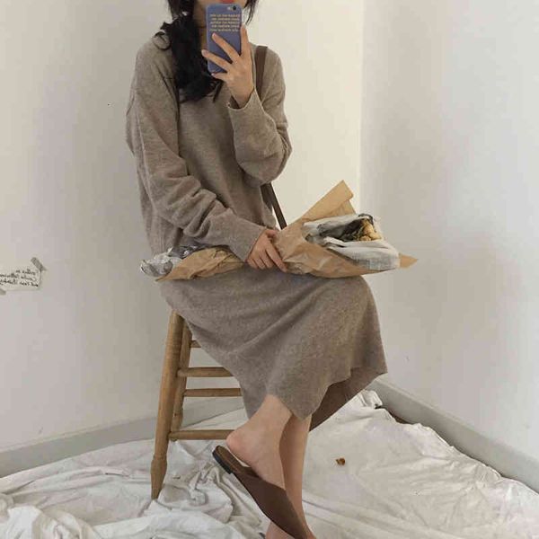 casual dresses dresses chic o-neck loose women sweater basic solid autumn winter knitted dress female jumpers vestidos warm jsqb, Black;gray
casual dresses dresses chic o-neck loose women sweater basic solid autumn winter knitted dress female jumpers vestidos warm jsqb, Black;gray