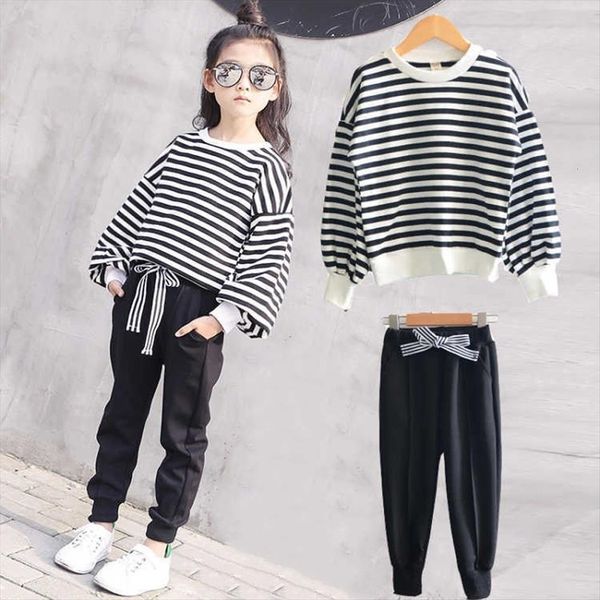 children clothing winter autumn stripe t shirts pants girls tracksuit sets striped teenager 4 5 6 7 8 10 11, White
children clothing winter autumn stripe t shirts pants girls tracksuit sets striped teenager 4 5 6 7 8 10 11, White
