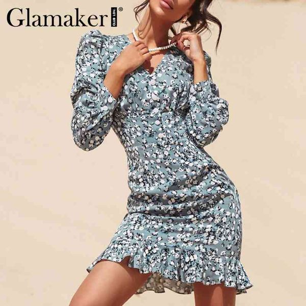 glamaker v neck floral print ruffles short dress women bodycon slim long sleeve vestidos elegant winter autumn dress 210414, Black;gray
glamaker v neck floral print ruffles short dress women bodycon slim long sleeve vestidos elegant winter autumn dress 210414, Black;gray