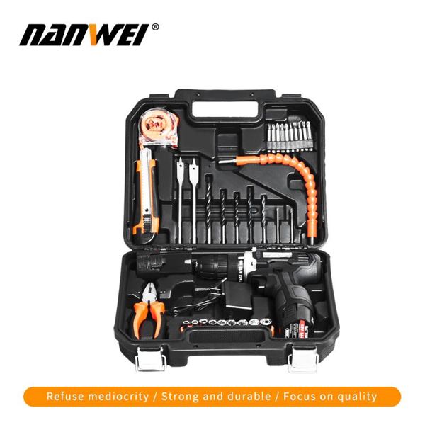 professiona electric drills cordless drill tool kit household set box diy