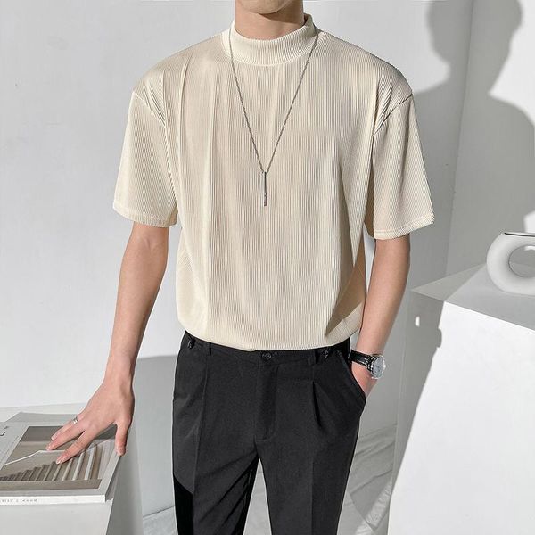 men's t-shirts summer pleated t-shirt fashion solid color casual tshirt men streetwear korean loose short-sleeved t shirt mens m-2xl, White;black
men's t-shirts summer pleated t-shirt fashion solid color casual tshirt men streetwear korean loose short-sleeved t shirt mens m-2xl, White;black