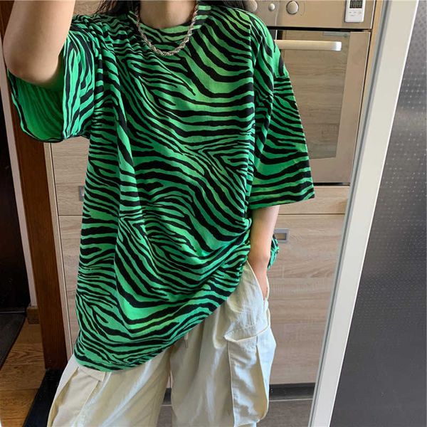 korean summer style zebra print cotton women's t-shirt short sleeve streetwear hip-hop punk harajuku 210608, White
korean summer style zebra print cotton women's t-shirt short sleeve streetwear hip-hop punk harajuku 210608, White