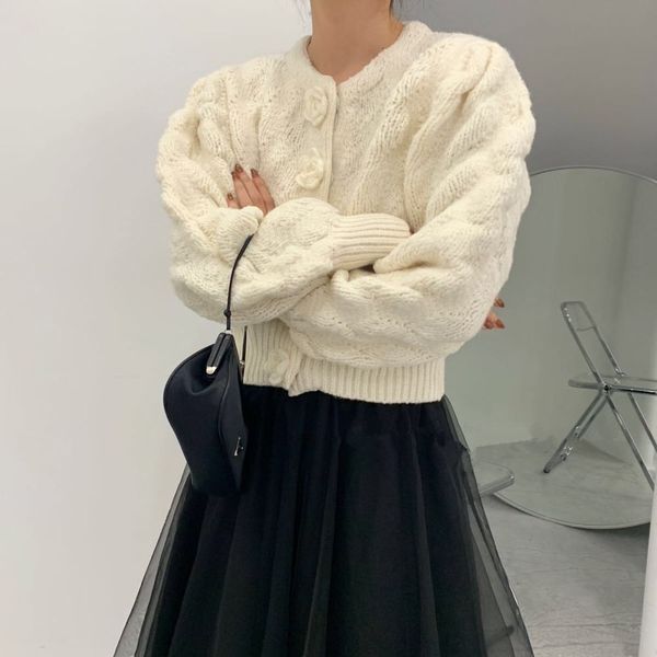 comeloutwear cardigan coat vintage rose flower christmas red sweater women elegant puff sleeve knitted sweaters 210515, White
comeloutwear cardigan coat vintage rose flower christmas red sweater women elegant puff sleeve knitted sweaters 210515, White