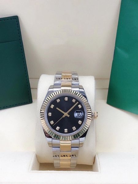 41mm datejust men's watch gold stainless steel strap automatic mechanical mens watches 2813 movement diamond dial sports male wristwatc, Slivery;brown
41mm datejust men's watch gold stainless steel strap automatic mechanical mens watches 2813 movement diamond dial sports male wristwatc, Slivery;brown
