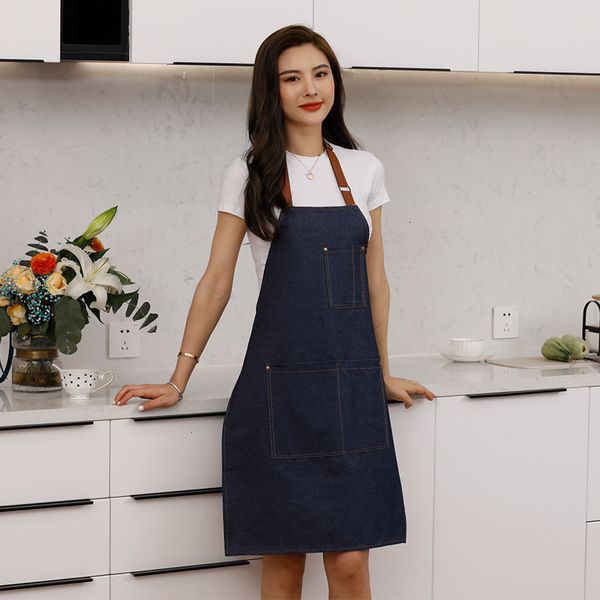 2021 polyter cotton denim apron coffee milk tea shop
2021 polyter cotton denim apron coffee milk tea shop