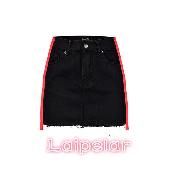 skirts summer high waist skirt denim womens streetwear red striped jeans mini lady bottom casual, Black
skirts summer high waist skirt denim womens streetwear red striped jeans mini lady bottom casual, Black