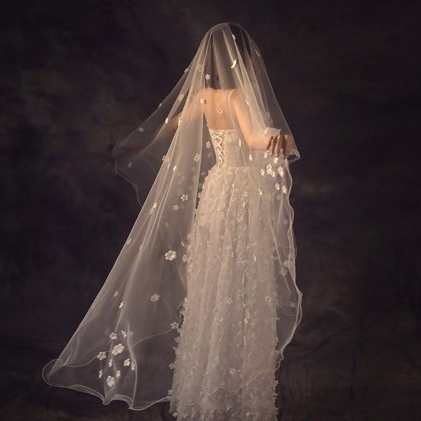 bridal veils ivory wedding flower appliques bride veil voile femme musulman boda accessories welon, Black
bridal veils ivory wedding flower appliques bride veil voile femme musulman boda accessories welon, Black