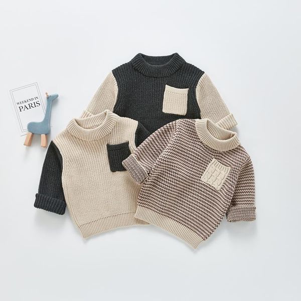 pullover winter warm children girls boys long sleeve sweater toddler infant fashion casual contrast color round neck knitwear, Blue
pullover winter warm children girls boys long sleeve sweater toddler infant fashion casual contrast color round neck knitwear, Blue