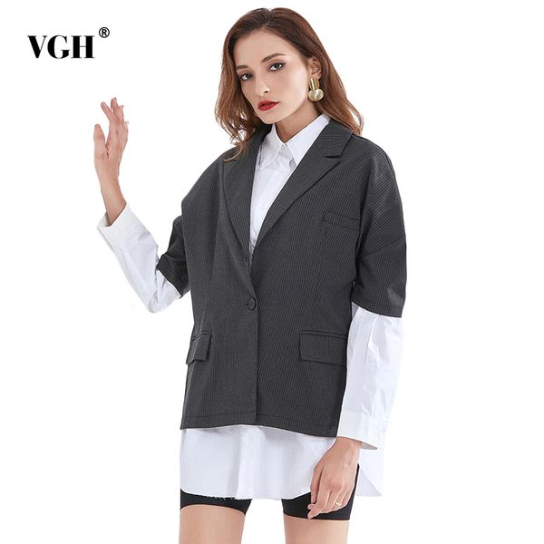 vgh korean hit color shirt for women lapel long sleeve patchwork casual loose blouse female fashionable new clothing tide 210421, White
vgh korean hit color shirt for women lapel long sleeve patchwork casual loose blouse female fashionable new clothing tide 210421, White