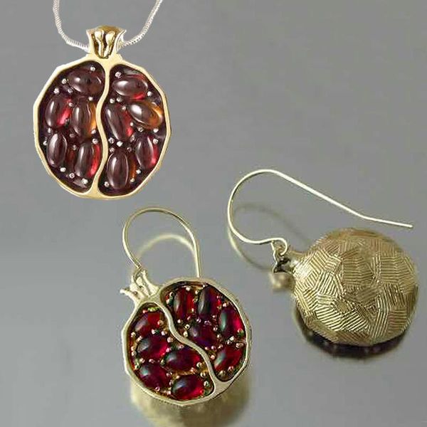 dangle & chandelier vintage fruit fresh red garnet earrings pendant necklace gold color resin stone pomegranate jewelry gift for women gifts, Silver
dangle & chandelier vintage fruit fresh red garnet earrings pendant necklace gold color resin stone pomegranate jewelry gift for women gifts, Silver