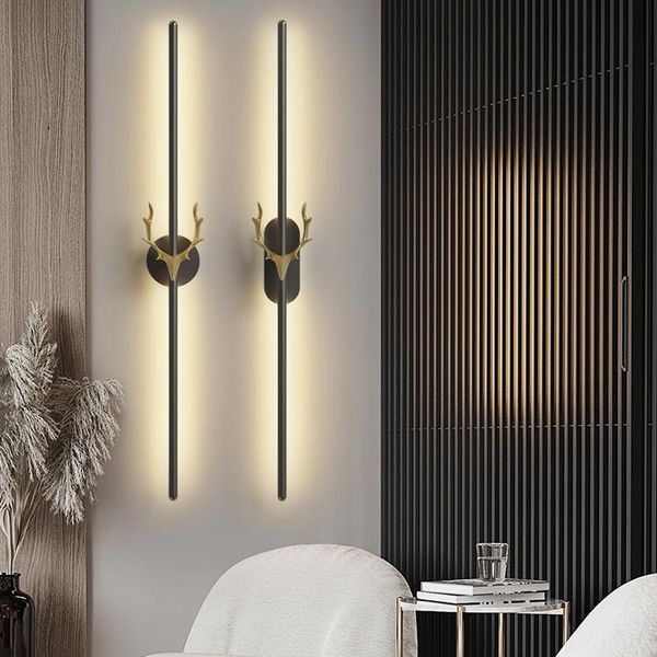 wrought iron base nordic antler strip wall lamp modern minimalist el aisle tv sofa background
wrought iron base nordic antler strip wall lamp modern minimalist el aisle tv sofa background
