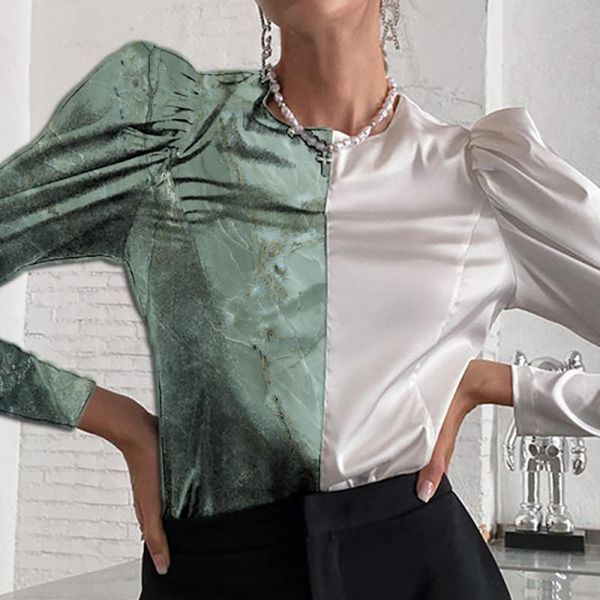 women's blouses & shirts elegant puff long sleeve women patchwork blouse casual o neck female autumn shirt office ladies slim fitness b, White
women's blouses & shirts elegant puff long sleeve women patchwork blouse casual o neck female autumn shirt office ladies slim fitness b, White