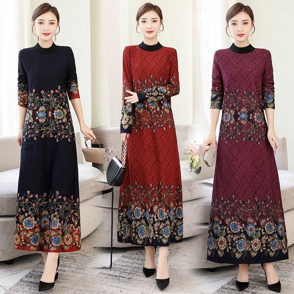 chinese style print floral women dress warm vintage robes 2021 winter new thick long sleeve maxi elegant chinese dresses 11722, Red
chinese style print floral women dress warm vintage robes 2021 winter new thick long sleeve maxi elegant chinese dresses 11722, Red