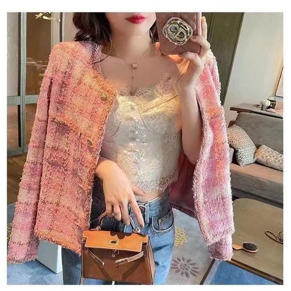women's jackets women pink tweed jacket coat streetwear autumn winter single breasted female clothing fashion vintage outerwear y876, Black;brown
women's jackets women pink tweed jacket coat streetwear autumn winter single breasted female clothing fashion vintage outerwear y876, Black;brown