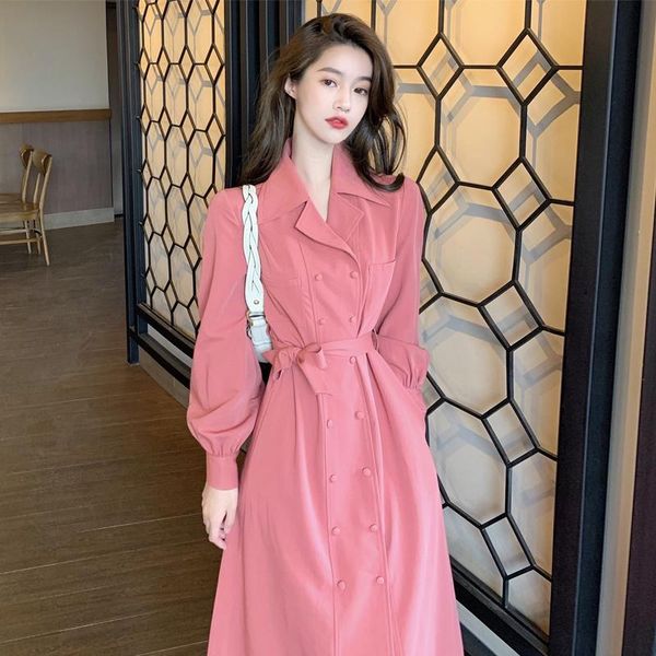 women's trench coats retro double-breasted coat 2021 spring autumn fashion mid-length loose all-match elegant woman windbreaker matchin, Tan;black
women's trench coats retro double-breasted coat 2021 spring autumn fashion mid-length loose all-match elegant woman windbreaker matchin, Tan;black