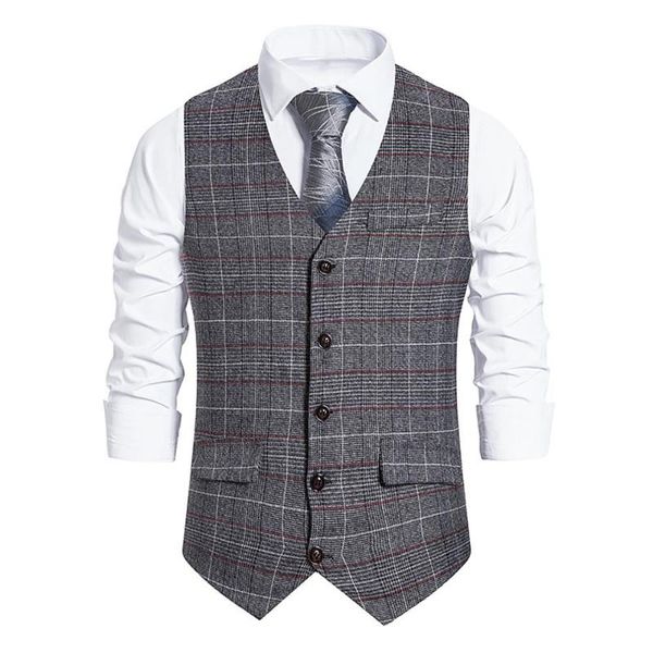 men's vests simple breasted vest lattice plaid formal gilet meeting business wedding waistcoat slim blazer winter autumn top, Black;white
men's vests simple breasted vest lattice plaid formal gilet meeting business wedding waistcoat slim blazer winter autumn top, Black;white