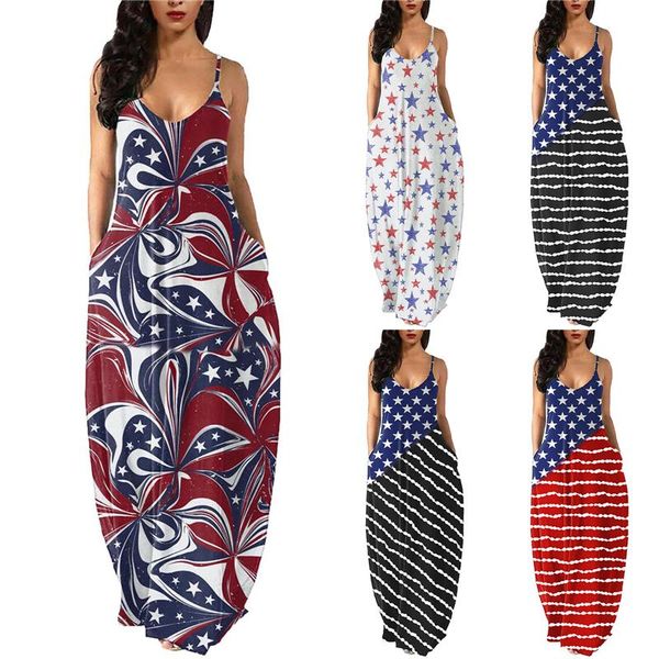 women's dress for independence day with high waist print leaky back maternity dresses, White
women's dress for independence day with high waist print leaky back maternity dresses, White