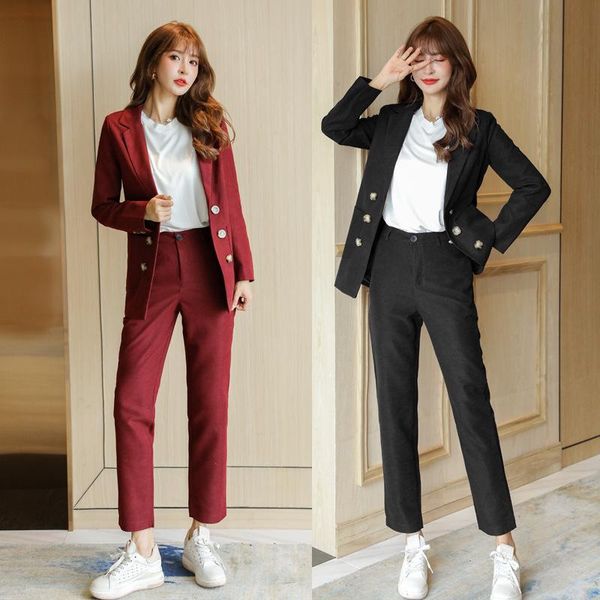 women's two piece pants suit office set for work lady 2 pieces high street casual plus size double breasted jacket blazer straight-leg, White
women's two piece pants suit office set for work lady 2 pieces high street casual plus size double breasted jacket blazer straight-leg, White