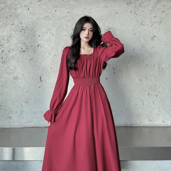 casual dresses red party long sleeved plus large size oversize korean fashion kawaii women's elegant autumn 2021 clothing sukienka, Black;gray
casual dresses red party long sleeved plus large size oversize korean fashion kawaii women's elegant autumn 2021 clothing sukienka, Black;gray