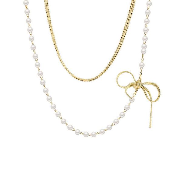 pendant necklaces 2021 romantic & cute double-layer hollow bow necklace female clavicle chain fashion jewelry gift wedding, Silver
pendant necklaces 2021 romantic & cute double-layer hollow bow necklace female clavicle chain fashion jewelry gift wedding, Silver