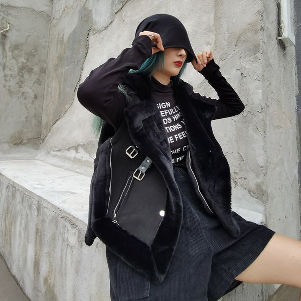 jackets vest loose women autumn and winter imitation fur one-piece plush waistcoat locomotive fleece, Black;brown
jackets vest loose women autumn and winter imitation fur one-piece plush waistcoat locomotive fleece, Black;brown