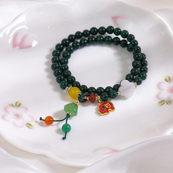 charm bracelets origin summer temperament green crystal beaded for women red elephant tassel double-layer jewellery, Golden;silver
charm bracelets origin summer temperament green crystal beaded for women red elephant tassel double-layer jewellery, Golden;silver